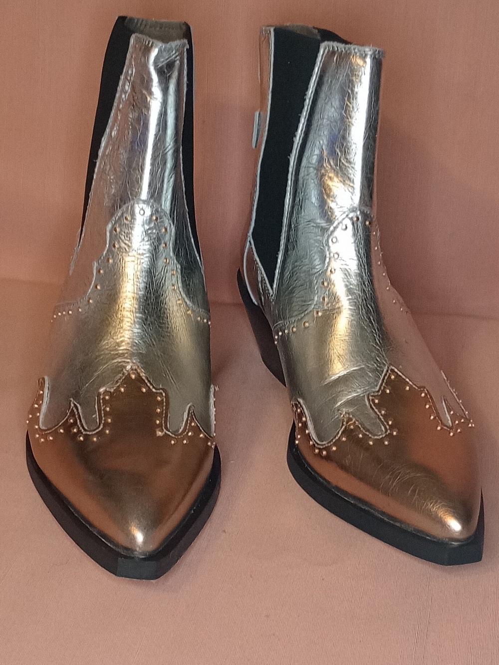All Saints Metallic Silver All Saints Dakota Ankle Boots